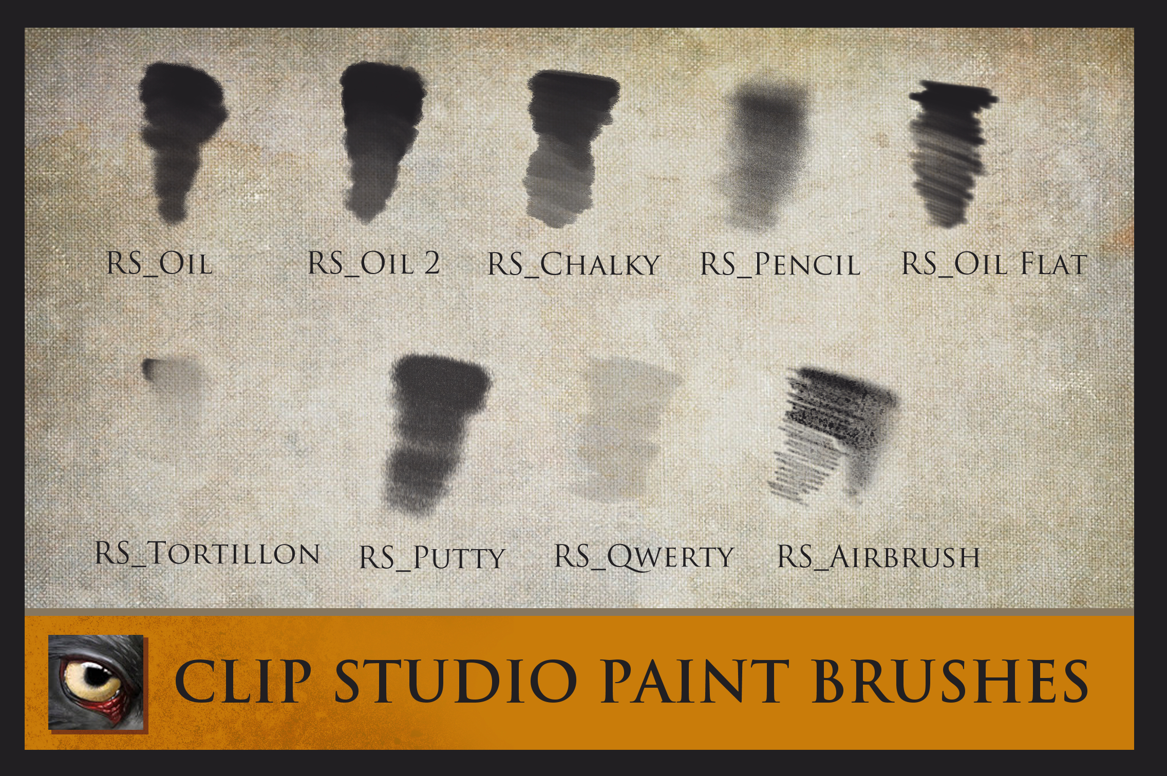 Clip Studio Paint Brushes - Textured Oils